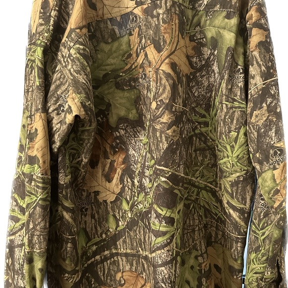 Walls Shirt Mens 2XL Green Camouflage Long Sleeve Button Up Polyester Hunting - Picture 4 of 4